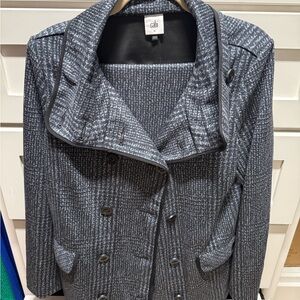 CAbi Women's Black and Gray Textured Blazer
